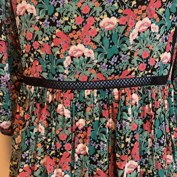 Anthropologie Floreat Ottava Floral Embroidered Peasant Dress Size Small - Picture 9 of 10